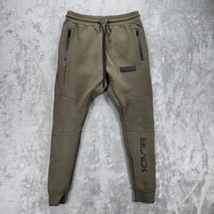 Actively Black Men's Olive Joggers with‎  Accents